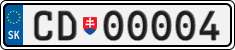 License plate of Slovakia, Diplomatic