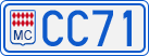 License plate of Monaco, Cars