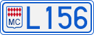 License plate of Monaco, Cars