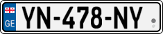 License plate of Georgia, Cars (2014)