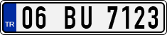 License plate of Turkey, Regular plates