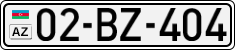 License plate of Azerbaijan, Cars