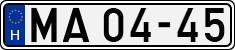 license plates of Hungary, National Ambulance Service (1990)