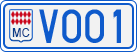 License plate of Monaco, Cars
