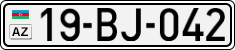 License plate of Azerbaijan, Cars