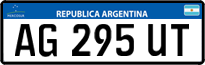 License plate of Argentina, Cars (Mercosur, AB 123 CD)