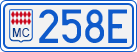 License plate of Monaco, Cars