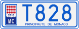 License plate of Monaco, Cars