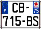 French license plate, SIV (ordinary)
