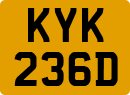 License plate of the United Kingdom, 1963 year system