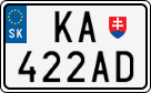 License plate of Slovakia, Motorcycles