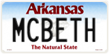 Arkansas, Vanity Plates