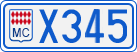 License plate of Monaco, Cars