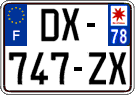 French license plate, SIV (ordinary)
