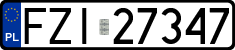 License plates of Poland, Regular car plates
