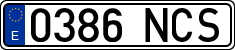 License plates of Spain, Ordinary (2000)