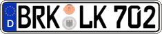 German license plate, Regular plates