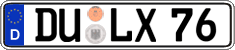 German license plate, Regular plates