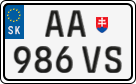 License plate of Slovakia, Motorcycles