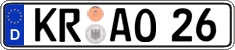 German license plate, Regular plates