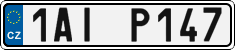 License plate of the Czech Republic, Cars (2001)