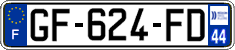 French license plate, SIV (ordinary)