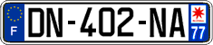French license plate, SIV (ordinary)