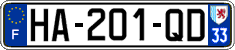 French license plate, SIV (ordinary)