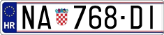 License plate of Croatia, Regular plates