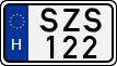 license plates of Hungary, Cars (1990)