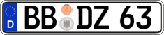 German license plate, Regular plates