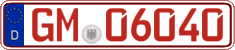 German license plate, Red license plates
