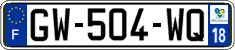 French license plate, SIV (ordinary)