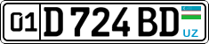 License plate of Uzbekistan, Private owners