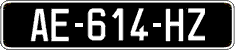 French license plate, SIV (oldtimers)