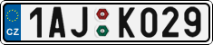 License plate of the Czech Republic, Cars (2001)