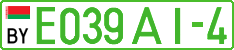 License plate Belarus, Electric vehicles (cars)