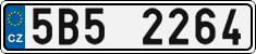 License plate of the Czech Republic, Cars (2001)