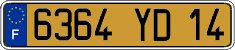 French license plate, FNI