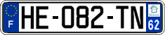 French license plate, SIV (ordinary)