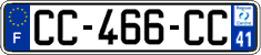French license plate, SIV (ordinary)