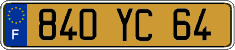 French license plate, FNI
