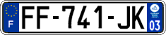 French license plate, SIV (ordinary)
