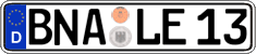 German license plate, Regular plates