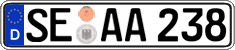German license plate, Regular plates