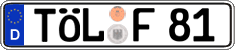 German license plate, Regular plates