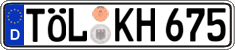 German license plate, Regular plates