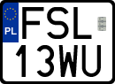 License plates of Poland, Regular car plates