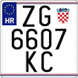 License plate of Croatia, Motorcycles