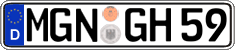 German license plate, Regular plates